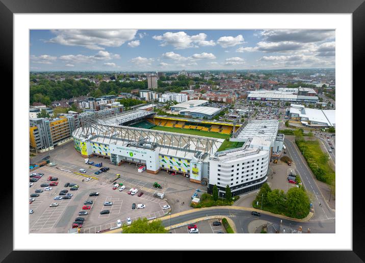 Carrow Road Norwich City FC Framed Mounted Print by Apollo Aerial Photography