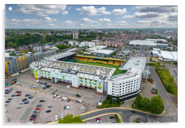 Carrow Road Norwich City FC Acrylic by Apollo Aerial Photography