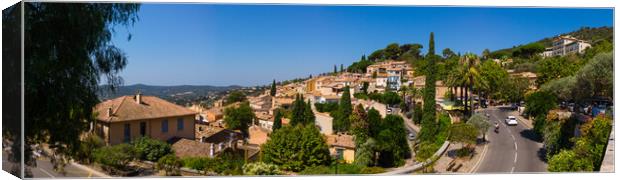 Panoramic Summertime Bliss in Bormes-Les-Mimosas. Canvas Print by youri Mahieu
