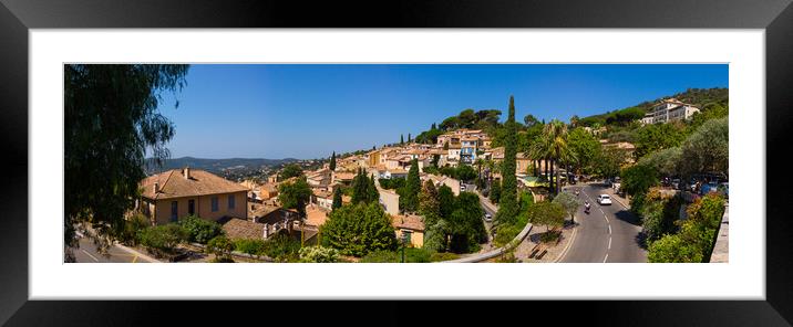 Panoramic Summertime Bliss in Bormes-Les-Mimosas. Framed Mounted Print by youri Mahieu