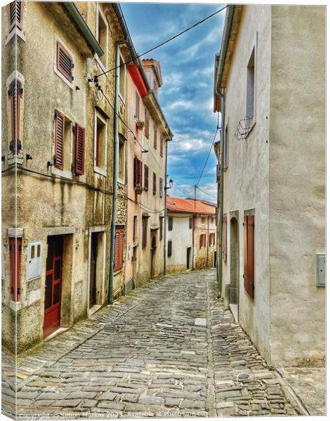 The Historic Charm of an Abandoned Street Canvas Print by Simon Marlow