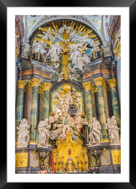 Altar Jasna Gora New Basilica Black Madonna Home Poland Framed Mounted Print by William Perry