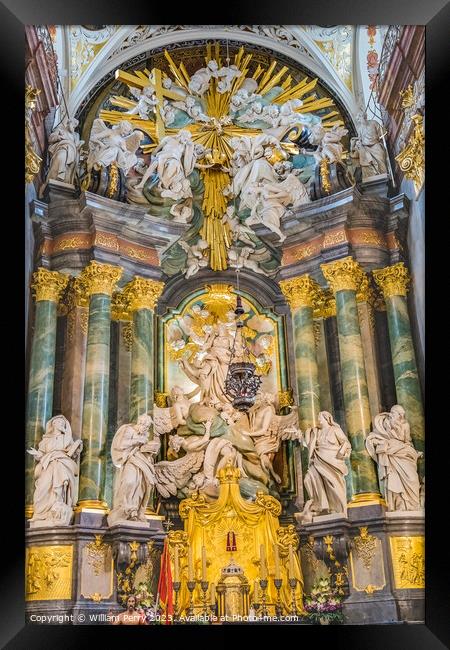 Altar Jasna Gora New Basilica Black Madonna Home Poland Framed Print by William Perry