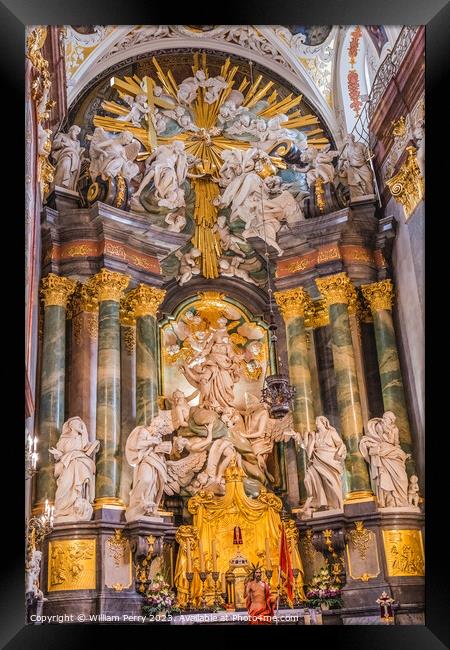 Altar Jasna Gora New Basilica Black Madonna Home Czestochowy Pol Framed Print by William Perry