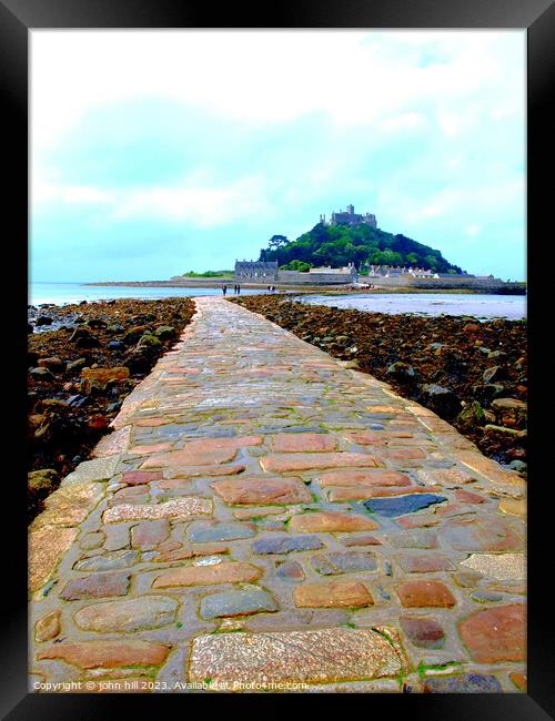 The Mystical Island Fortress of St. Michaels Mount Framed Print by john hill