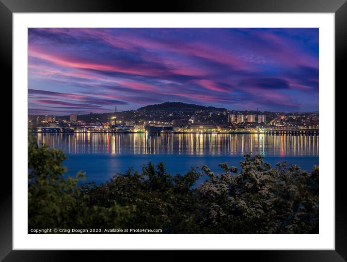 Dundee Cityscape Framed Mounted Print by Craig Doogan