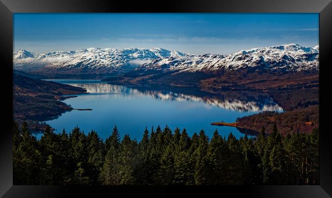 Winter Wonderland at Loch Katrine Framed Print by Jim Round