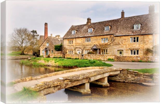 Lower Slaughter The Cotswolds  Canvas Print by Jim Key