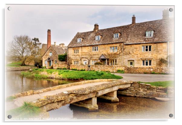 Lower Slaughter The Cotswolds  Acrylic by Jim Key