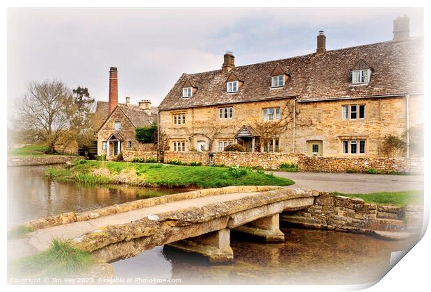 Lower Slaughter The Cotswolds  Print by Jim Key