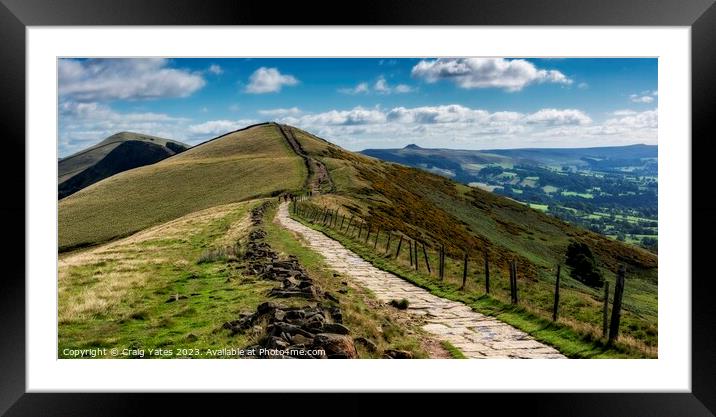 The Great Ridge Walk Castleton Peak District Framed Mounted Print by Craig Yates