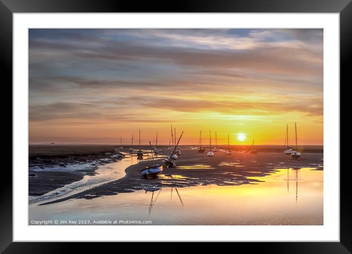 Sunrise Wells next the Sea Norfolk    Framed Mounted Print by Jim Key