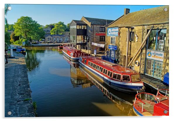 Leeds and Liverpool Canal at Skipton Acrylic by Darren Galpin