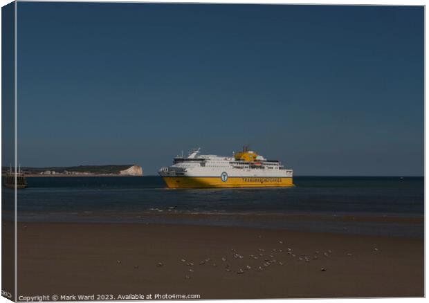 Ferry from Dieppe to Newhaven. Canvas Print by Mark Ward