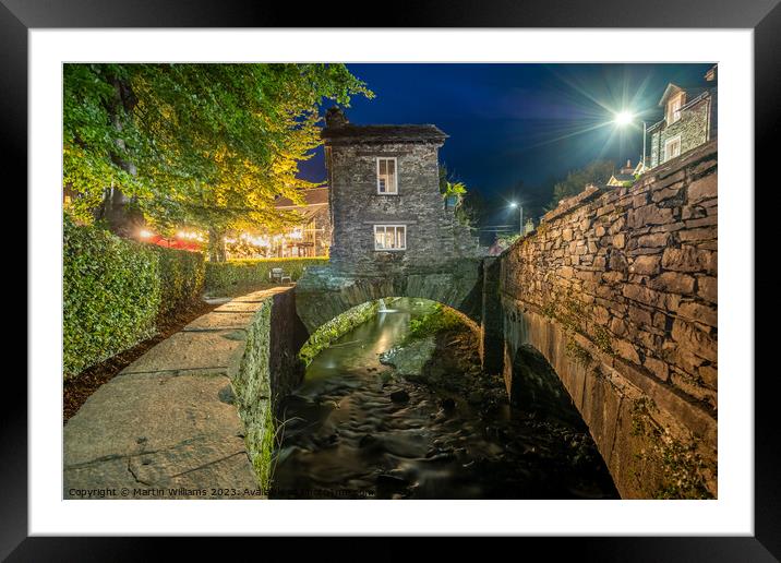 Bridge House, Ambleside in the Lake District Framed Mounted Print by Martin Williams