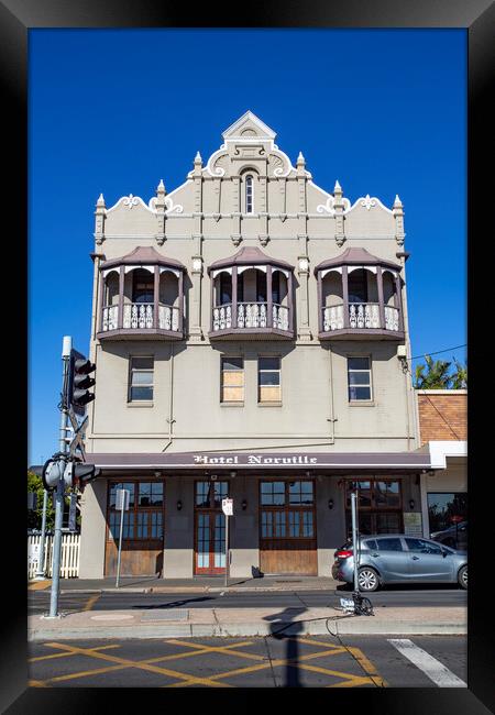 Toowoomba Heritage-Listed Hotel Norville in Russell Street Framed Print by Antonio Ribeiro
