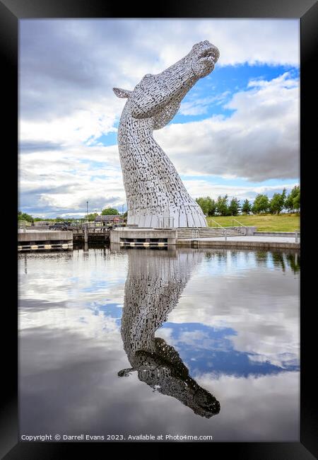 The Kelpies Framed Print by Darrell Evans