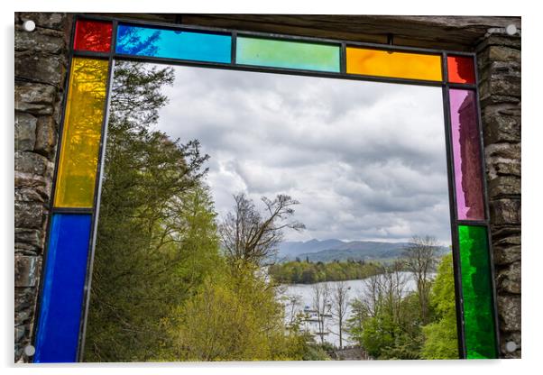 Looking through Claife viewing station Acrylic by Jason Wells