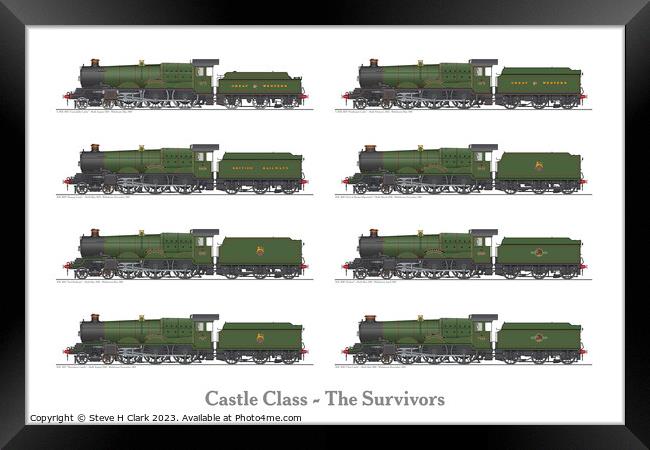 Castle Class - The Survivors Framed Print by Steve H Clark