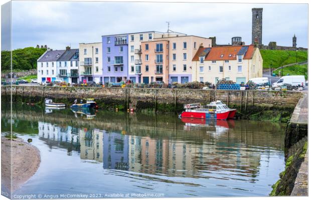 St Andrews harbour in Fife, Scotland Canvas Print by Angus McComiskey