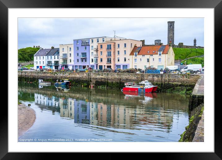 St Andrews harbour in Fife, Scotland Framed Mounted Print by Angus McComiskey