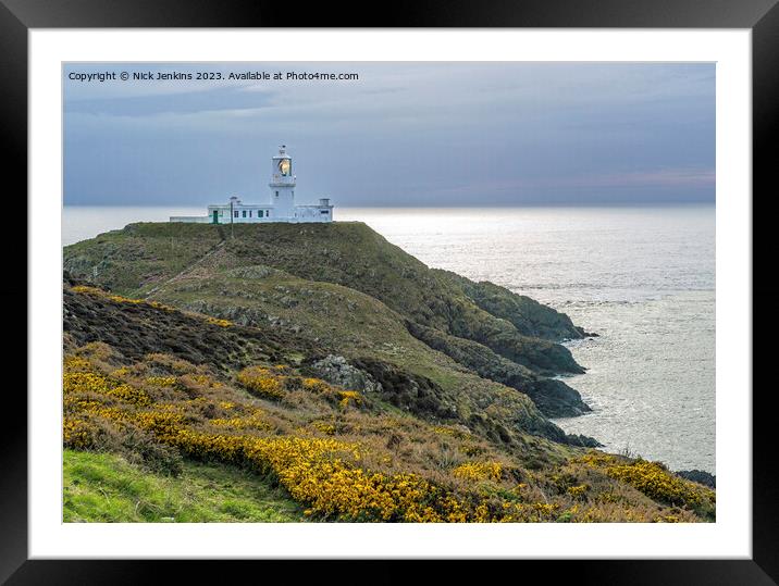 Strumble Head Lighthouse Pembrokeshire Coast Natio Framed Mounted Print by Nick Jenkins