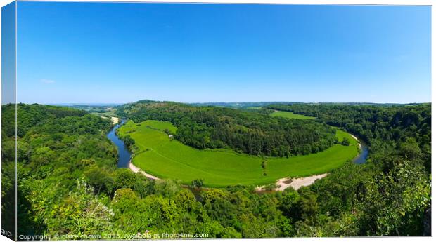 Wye Valley View Canvas Print by claire chown
