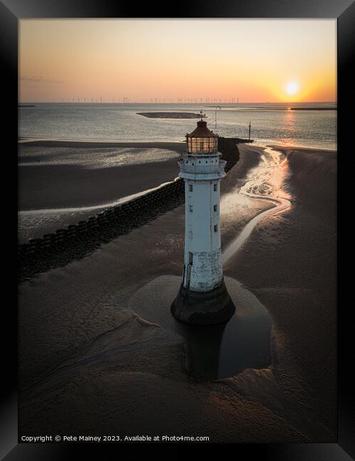 Perch Rock Lighthouse Framed Print by Pete Mainey