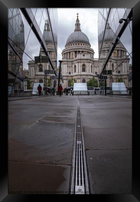 Leading line to St.Paul`s Framed Print by Clive Wells
