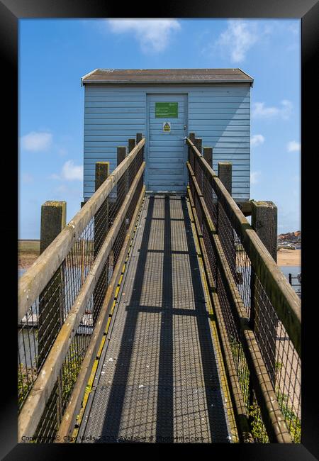 Walkway to the monitring station Framed Print by Clive Wells