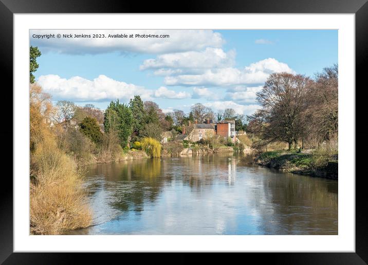 River Wye at Hereford Framed Mounted Print by Nick Jenkins