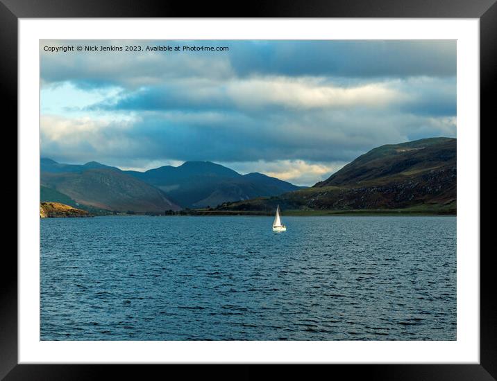 Loch Broom Ullapool and Yacht Framed Mounted Print by Nick Jenkins