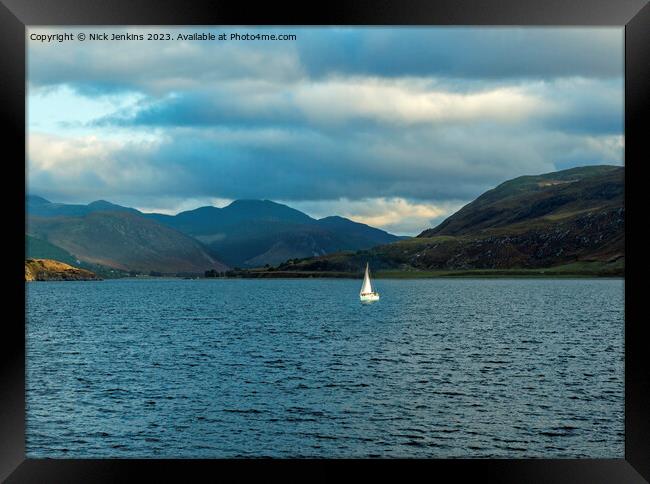 Loch Broom Ullapool and Yacht Framed Print by Nick Jenkins