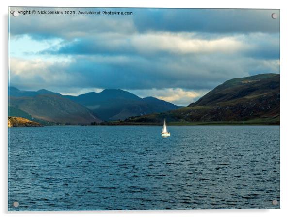 Loch Broom Ullapool and Yacht Acrylic by Nick Jenkins