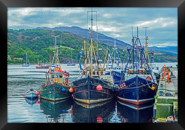 Trawlers berthed at Ullapool Harbour  Framed Print by Nick Jenkins