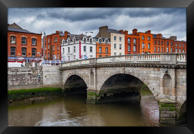 Mellows Bridge on River Liffey in Dublin Framed Print by Artur Bogacki