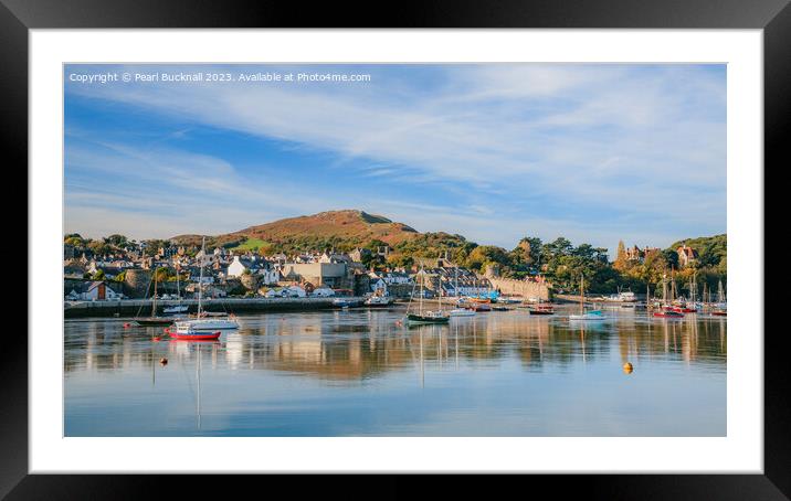 Harbour on Conwy River Wales Coast Framed Mounted Print by Pearl Bucknall