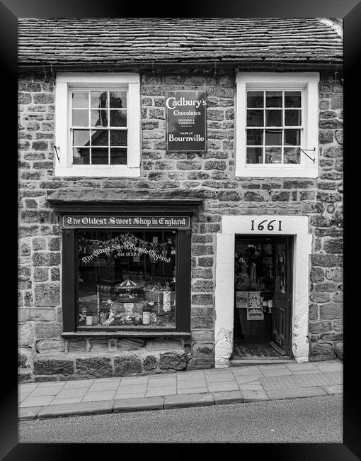Oldest sweet shop in England in Pateley Bridge Framed Print by Steve Heap