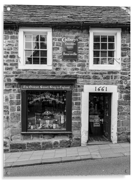 Oldest sweet shop in England in Pateley Bridge Acrylic by Steve Heap