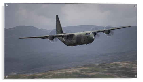 The Last of the RAF C130 J's Acrylic by Rory Trappe
