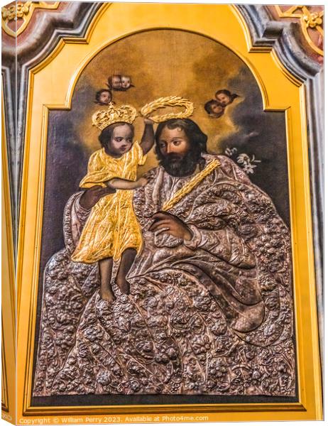 Baby Jesus Saint Painting Jasna Gora New Basilica Poland Canvas Print by William Perry