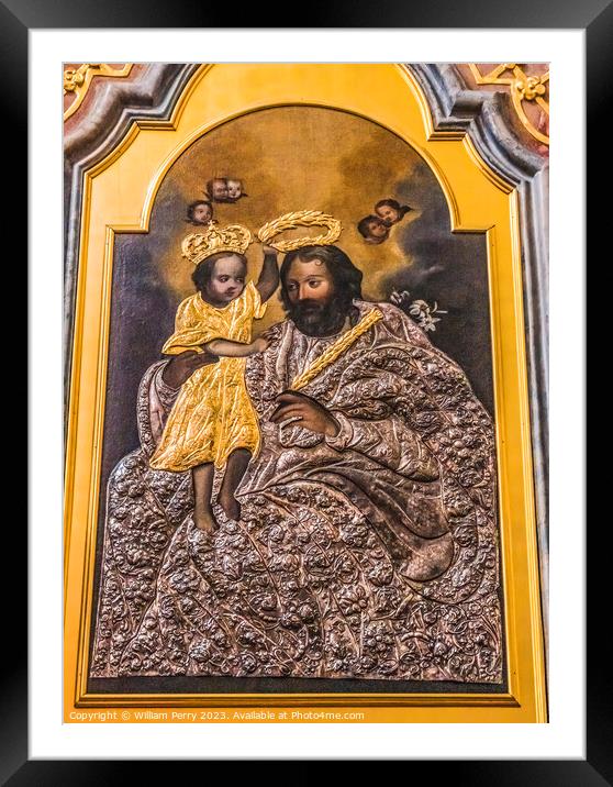Baby Jesus Saint Painting Jasna Gora New Basilica Poland Framed Mounted Print by William Perry