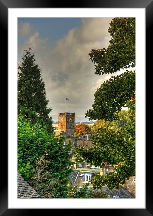 Town House through the trees Framed Mounted Print by Tom Gomez