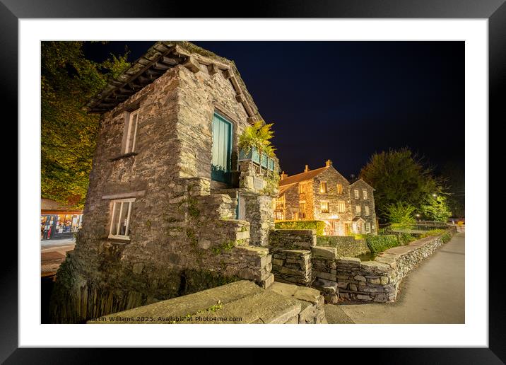 Bridge House, Ambleside in the Lake District Framed Mounted Print by Martin Williams