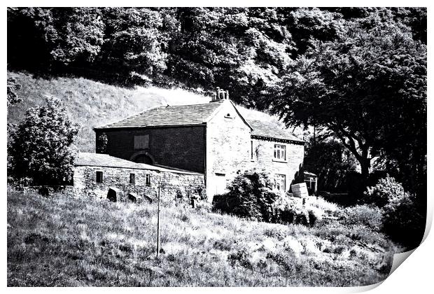 Scenes of Yorkshire - House on the Hill - Warley Print by Glen Allen