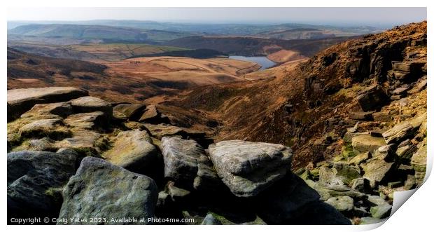 Kinder Downfall Peak District Print by Craig Yates