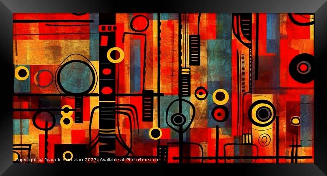 African abstraction artistic drawing. Ai generated. Framed Print by Joaquin Corbalan