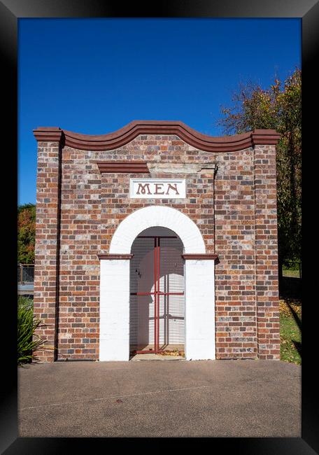 Toowoomba Heritage Men Toilet and Urinal Public Block Framed Print by Antonio Ribeiro