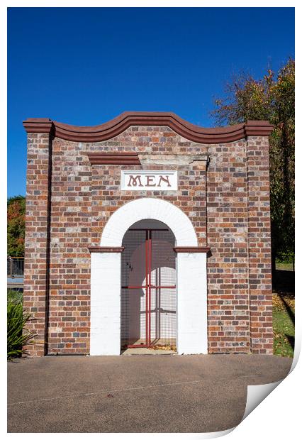 Toowoomba Heritage Men Toilet and Urinal Public Block Print by Antonio Ribeiro