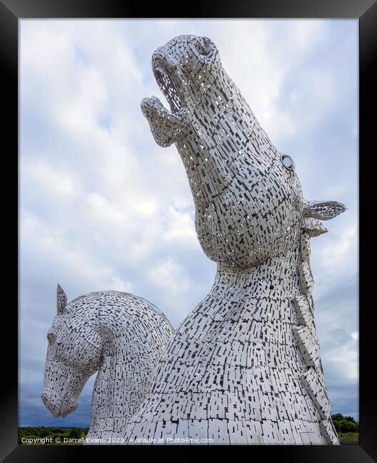 The Kelpies Framed Print by Darrell Evans